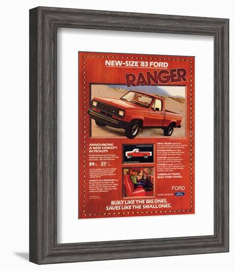 Ford 1983 New-Size Ranger-null-Framed Art Print