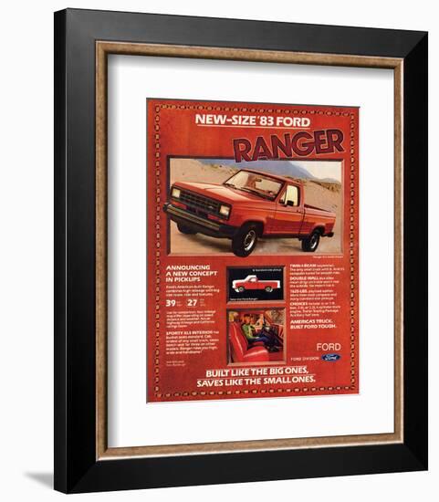 Ford 1983 New-Size Ranger-null-Framed Art Print