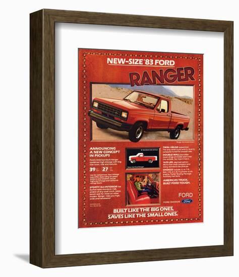 Ford 1983 New-Size Ranger-null-Framed Art Print