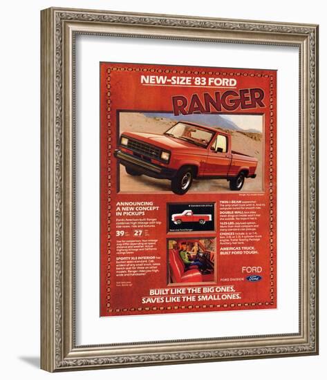 Ford 1983 New-Size Ranger-null-Framed Art Print