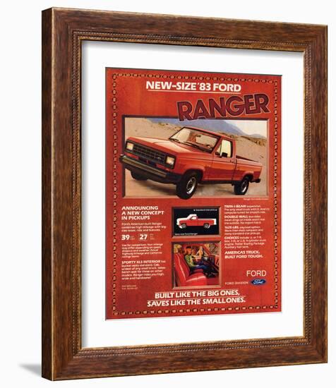 Ford 1983 New-Size Ranger-null-Framed Art Print