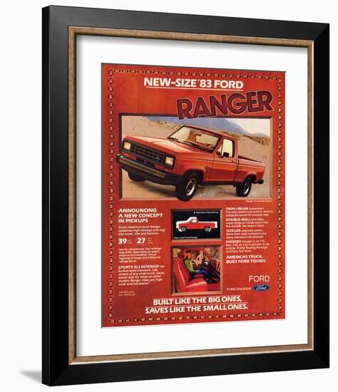 Ford 1983 New-Size Ranger-null-Framed Art Print