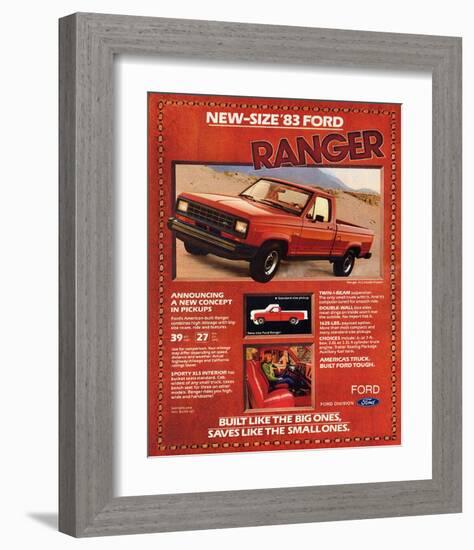 Ford 1983 New-Size Ranger-null-Framed Art Print