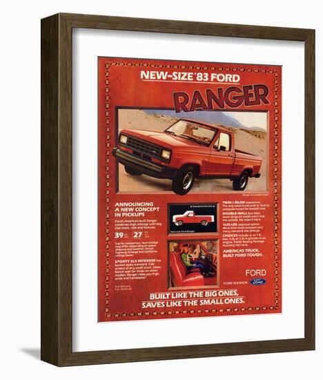 Ford 1983 New-Size Ranger-null-Framed Art Print