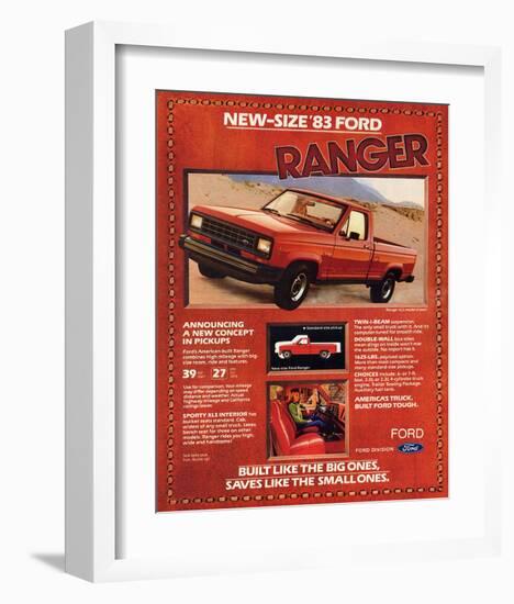 Ford 1983 New-Size Ranger-null-Framed Art Print