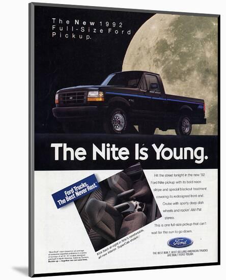 Ford 1992 Full-Size Pickup-null-Mounted Art Print