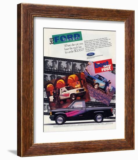 Ford 1992 Ranger - Never Rest-null-Framed Art Print