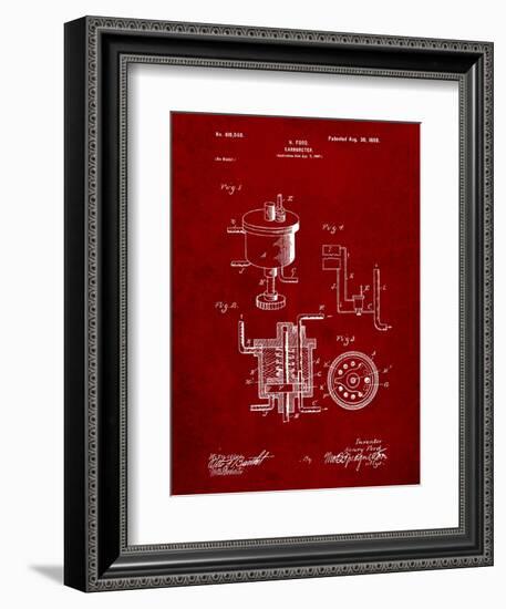 Ford Carburetor 1898 Patent-Cole Borders-Framed Art Print