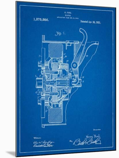 Ford Clutch Patent-Cole Borders-Mounted Art Print