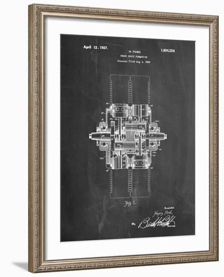 Ford Crank Shaft 1920 Patent-Cole Borders-Framed Art Print