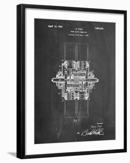 Ford Crank Shaft 1920 Patent-Cole Borders-Framed Art Print