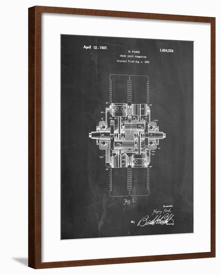 Ford Crank Shaft 1920 Patent-Cole Borders-Framed Art Print