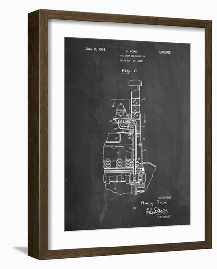 Ford Fuel Pump 1933 Patent-Cole Borders-Framed Art Print