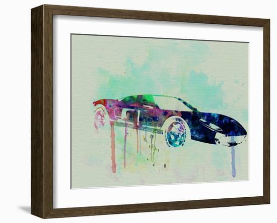 Ford Gt Watercolor 2-NaxArt-Framed Art Print