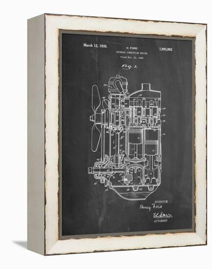 Ford Internal Combustion Engine Patent-Cole Borders-Framed Stretched Canvas