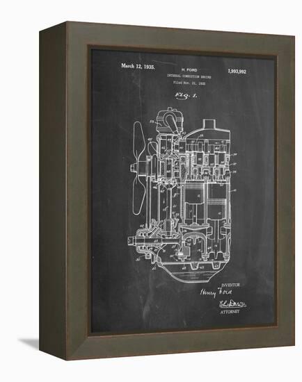 Ford Internal Combustion Engine Patent-Cole Borders-Framed Stretched Canvas