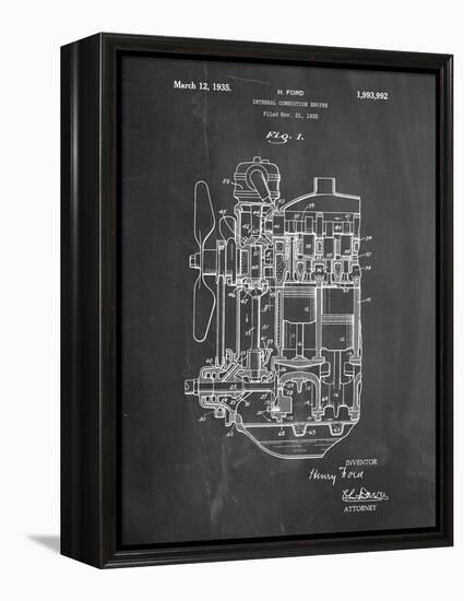 Ford Internal Combustion Engine Patent-Cole Borders-Framed Stretched Canvas