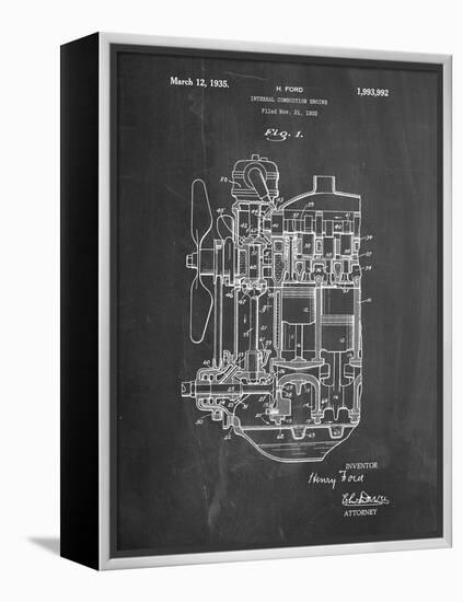 Ford Internal Combustion Engine Patent-Cole Borders-Framed Stretched Canvas