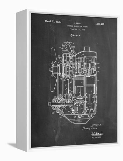 Ford Internal Combustion Engine Patent-Cole Borders-Framed Stretched Canvas