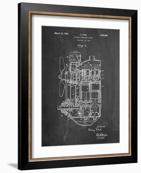Ford Internal Combustion Engine Patent-Cole Borders-Framed Art Print