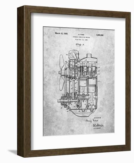 Ford Internal Combustion Engine Patent-Cole Borders-Framed Art Print