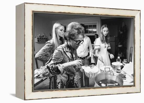 Ford Modeling Agency Owner, Eileen Ford Cooks with Models in Her Mansion, New York, 1970-Co Rentmeester-Framed Premier Image Canvas
