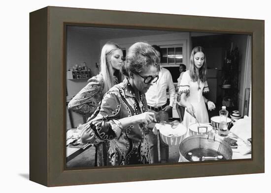 Ford Modeling Agency Owner, Eileen Ford Cooks with Models in Her Mansion, New York, 1970-Co Rentmeester-Framed Premier Image Canvas