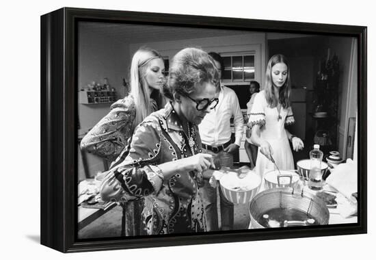 Ford Modeling Agency Owner, Eileen Ford Cooks with Models in Her Mansion, New York, 1970-Co Rentmeester-Framed Premier Image Canvas