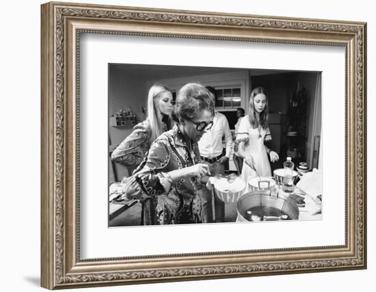 Ford Modeling Agency Owner, Eileen Ford Cooks with Models in Her Mansion, New York, 1970-Co Rentmeester-Framed Photographic Print