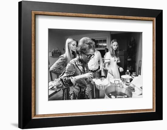 Ford Modeling Agency Owner, Eileen Ford Cooks with Models in Her Mansion, New York, 1970-Co Rentmeester-Framed Photographic Print