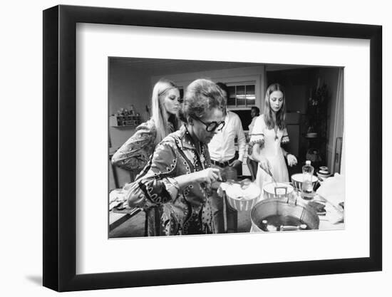 Ford Modeling Agency Owner, Eileen Ford Cooks with Models in Her Mansion, New York, 1970-Co Rentmeester-Framed Photographic Print