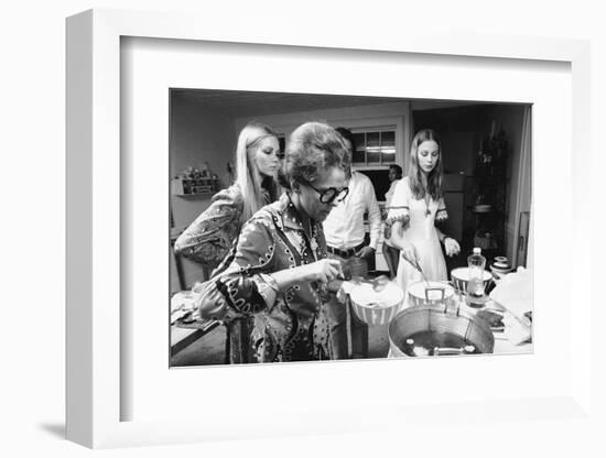 Ford Modeling Agency Owner, Eileen Ford Cooks with Models in Her Mansion, New York, 1970-Co Rentmeester-Framed Photographic Print