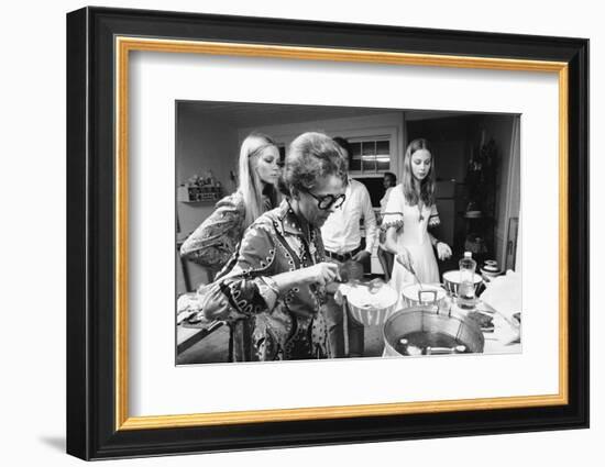 Ford Modeling Agency Owner, Eileen Ford Cooks with Models in Her Mansion, New York, 1970-Co Rentmeester-Framed Photographic Print