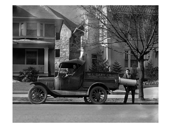 Ford Motor Co Gary Truck Delivering A Water Heater 1925 Photo By Artcom