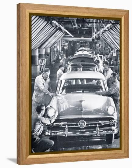 Ford Motor Company Assembly Line, C.1955-null-Framed Premier Image Canvas