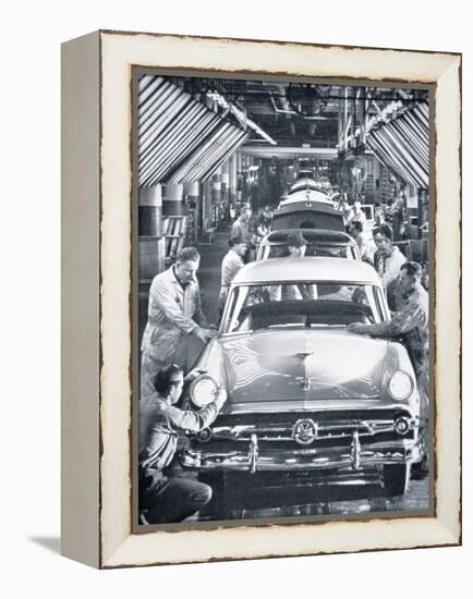 Ford Motor Company Assembly Line, C.1955-null-Framed Premier Image Canvas