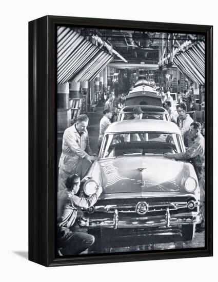 Ford Motor Company Assembly Line, C.1955-null-Framed Premier Image Canvas