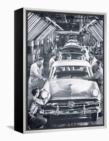 Ford Motor Company Assembly Line, C.1955-null-Framed Premier Image Canvas