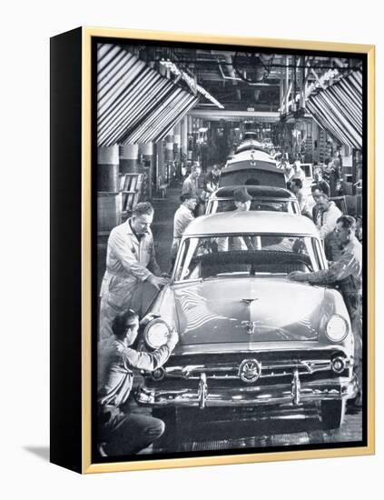 Ford Motor Company Assembly Line, C.1955-null-Framed Premier Image Canvas