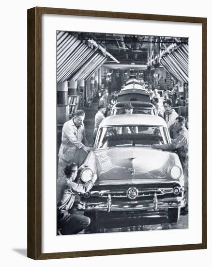 Ford Motor Company Assembly Line, C.1955-null-Framed Photographic Print