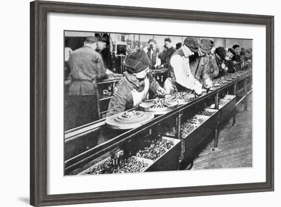 Ford Motor Company Assembly Line, Detroit, C.1917-null-Framed Photographic Print