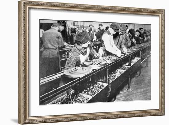 Ford Motor Company Assembly Line, Detroit, C.1917-null-Framed Photographic Print