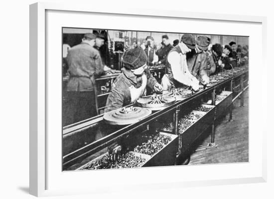 Ford Motor Company Assembly Line, Detroit, C.1917-null-Framed Photographic Print