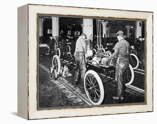 Ford Motor Company Assembly Line, Detroit, C.1920-null-Framed Premier Image Canvas