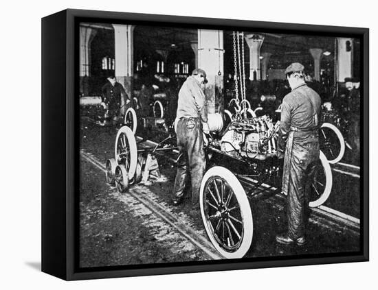 Ford Motor Company Assembly Line, Detroit, C.1920-null-Framed Premier Image Canvas