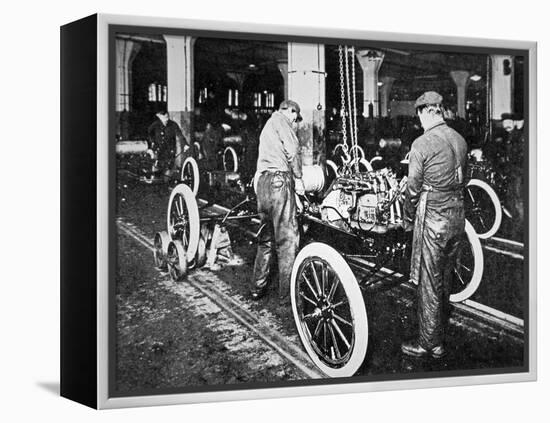 Ford Motor Company Assembly Line, Detroit, C.1920-null-Framed Premier Image Canvas