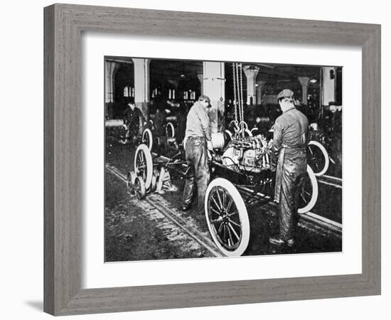 Ford Motor Company Assembly Line, Detroit, C.1920-null-Framed Photographic Print