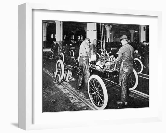 Ford Motor Company Assembly Line, Detroit, C.1920-null-Framed Photographic Print