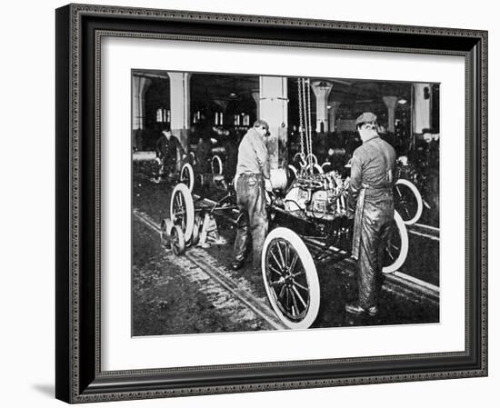 Ford Motor Company Assembly Line, Detroit, C.1920-null-Framed Photographic Print