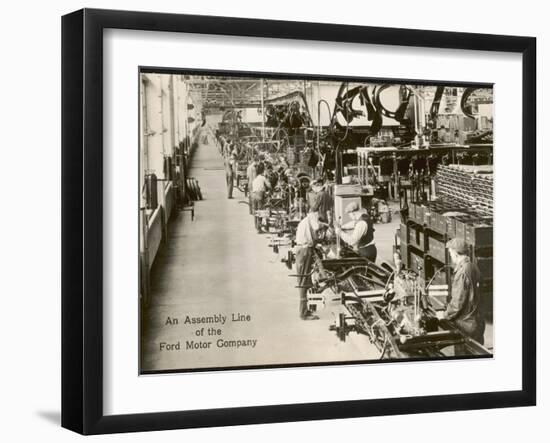 Ford Motor Company the Assembly Line at the Rouge Plant, Dearborn, Illinois-null-Framed Photographic Print